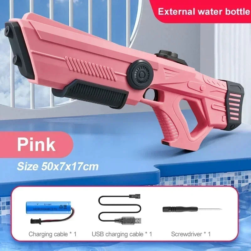 Electric Automatic Water Storage Gun Toys Portable Children Summer Beach Outdoor Fight Fantasy Spray Gun Toys Boy Kid Adult Game Econic Blanks